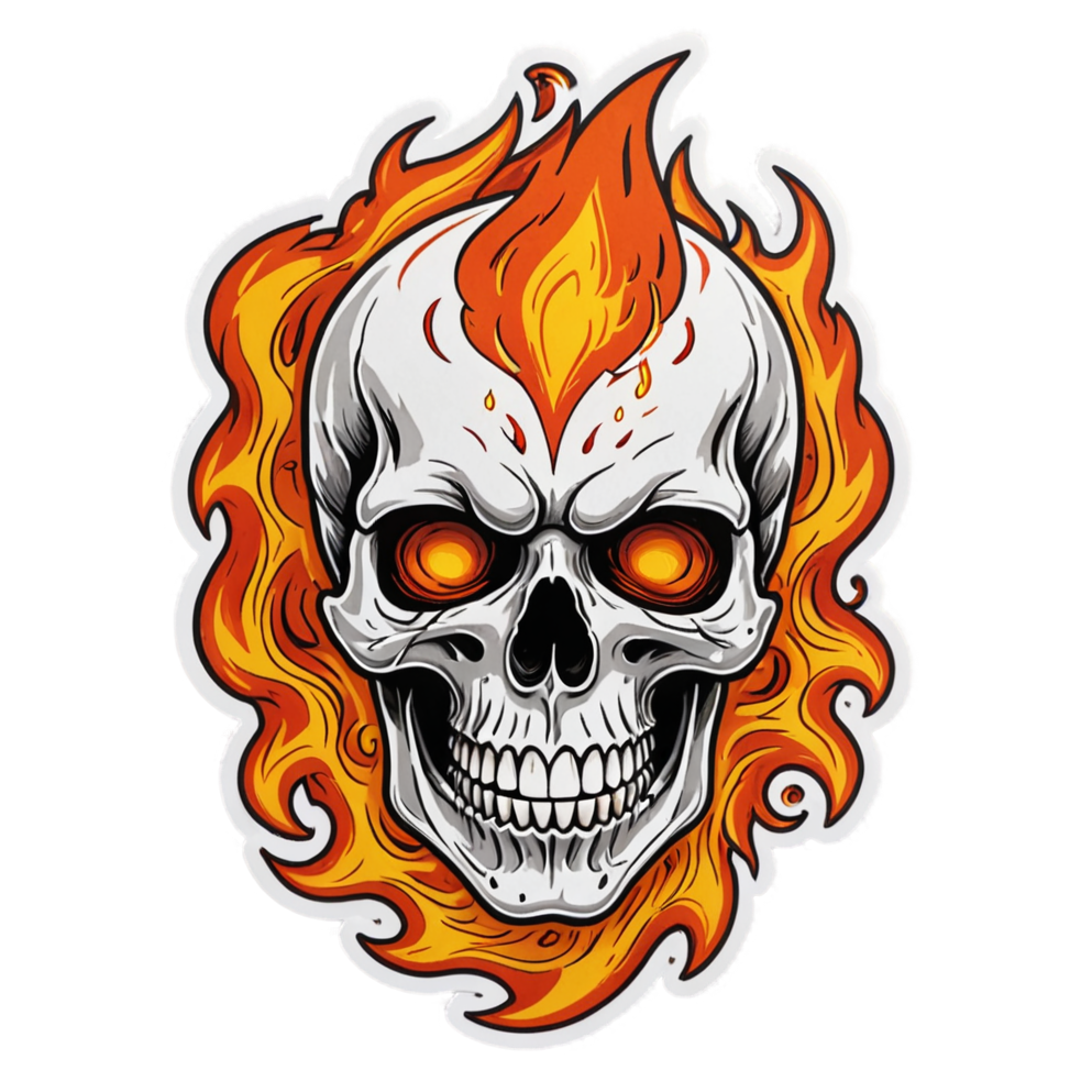 Firestorm Skull — skull stickers
