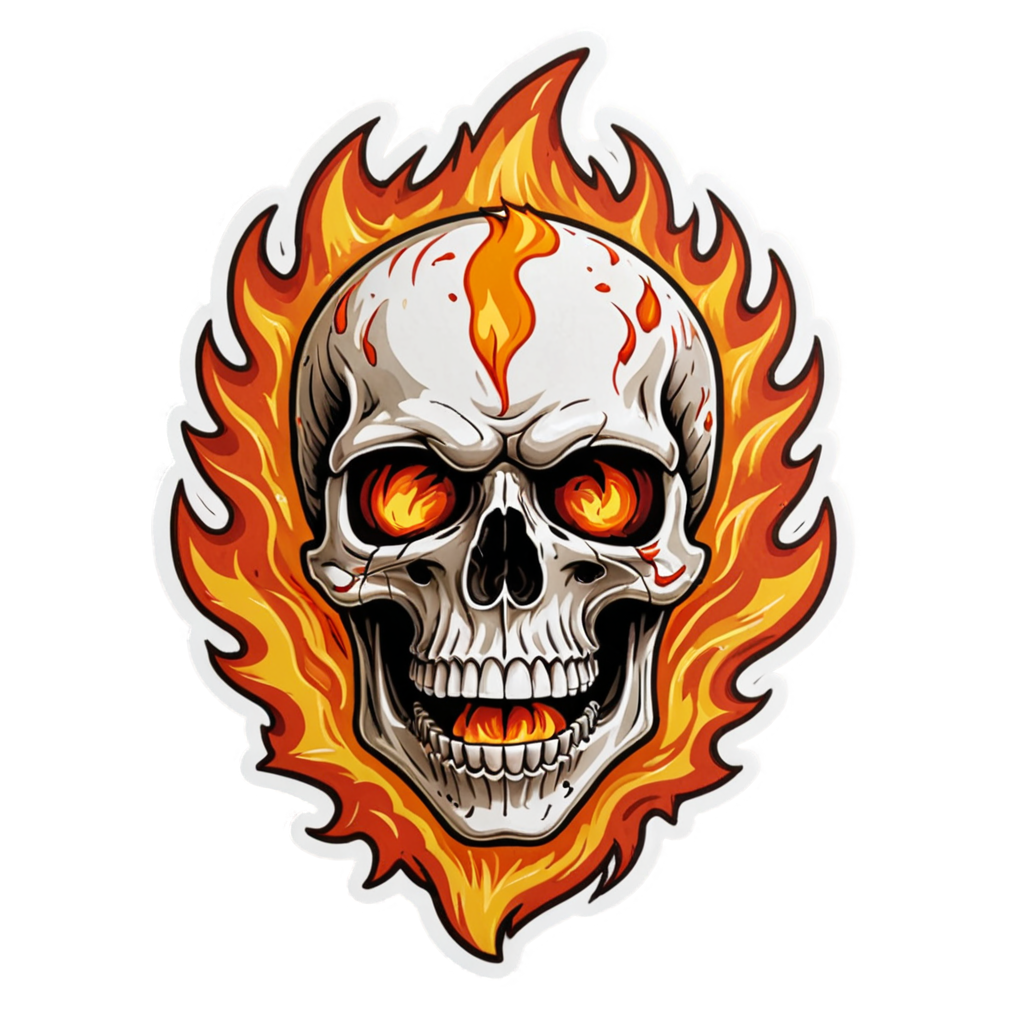 Inferno Skull — skull stickers