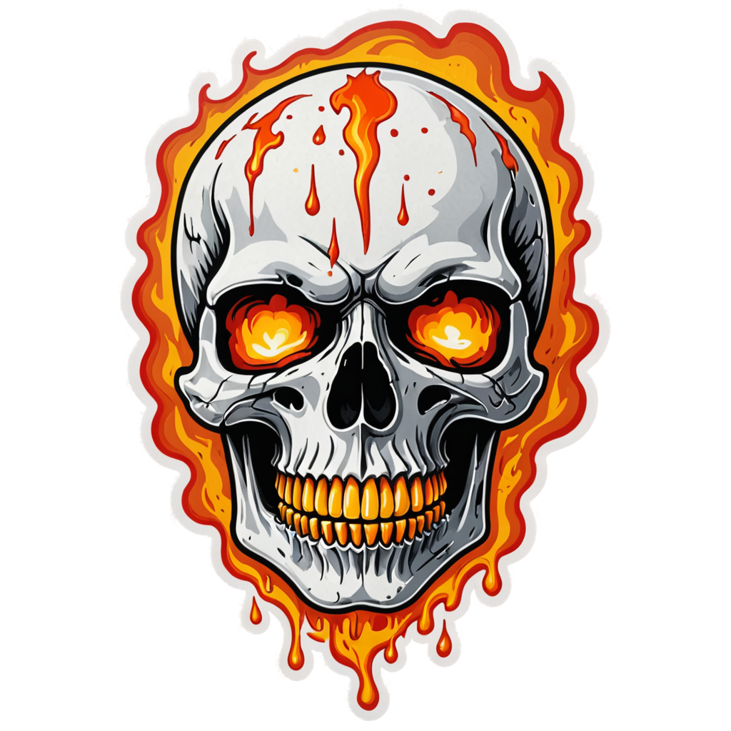 Molten Skull — skull stickers