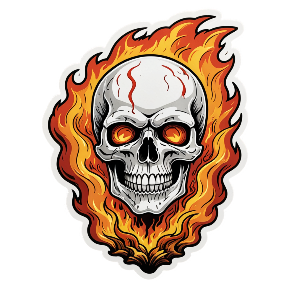Wildfire Skull — skull stickers
