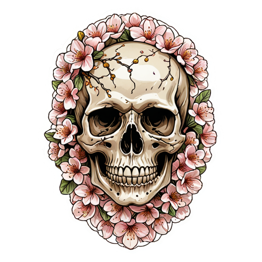Blossom Skull — skull stickers