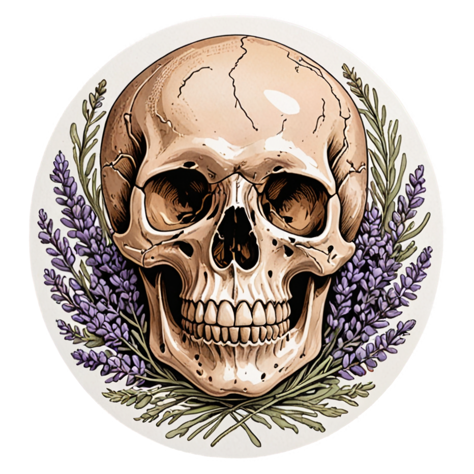 Lavender Skull — skull stickers