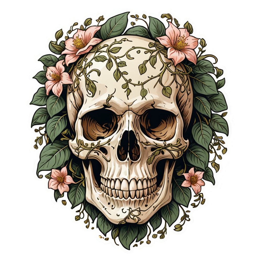 Vine Skull — skull stickers