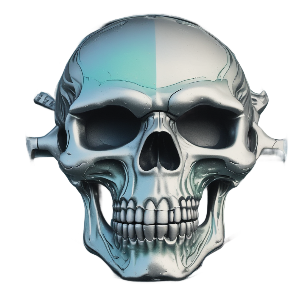 Skull Gas Cap — biker & chrome skull stickers