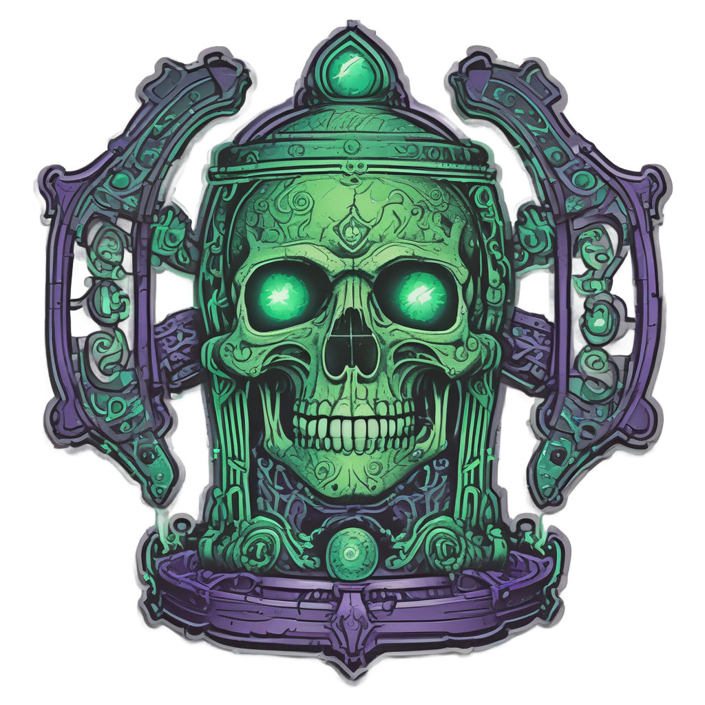 Skull Hourglass — skull & crossbones stickers