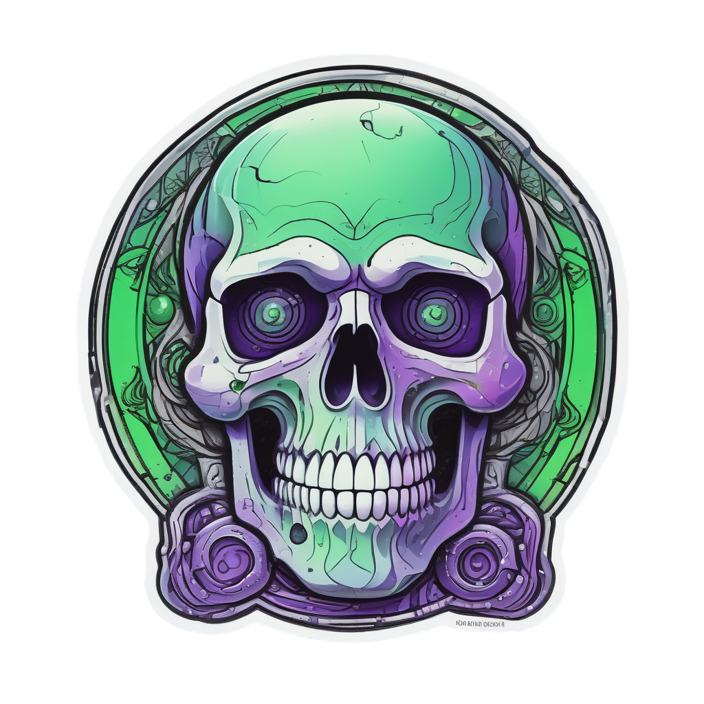 Skull Hourglass Time Warp — reaper skull stickers