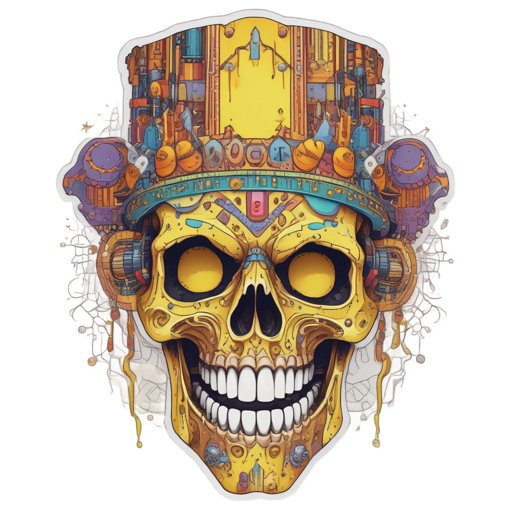 Skull Jester Laugh — funny & humor stickers