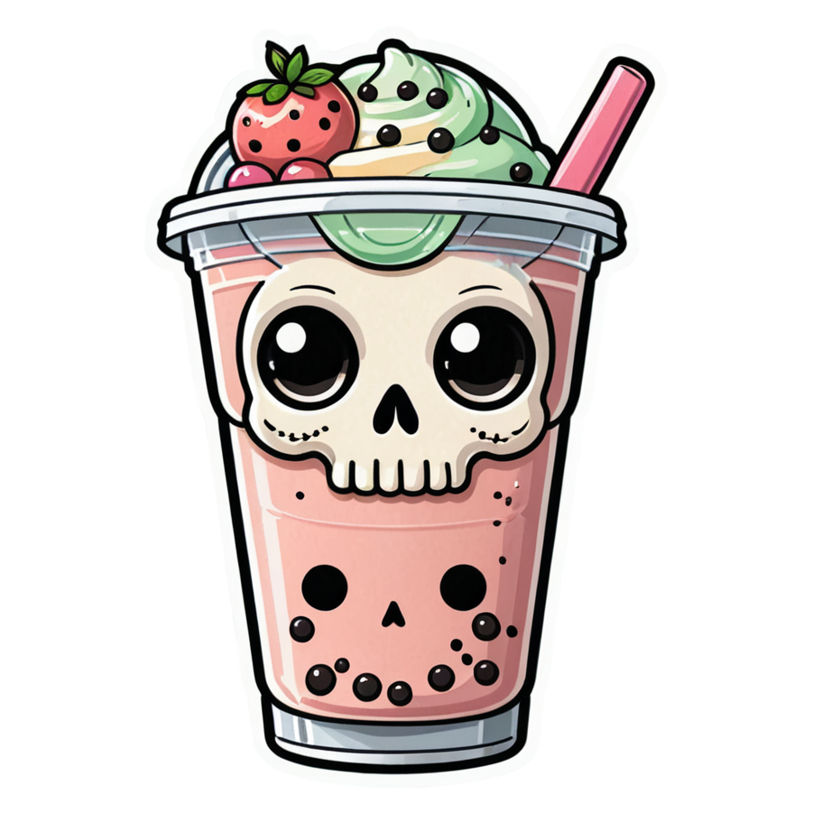 Boba Skull — skull stickers