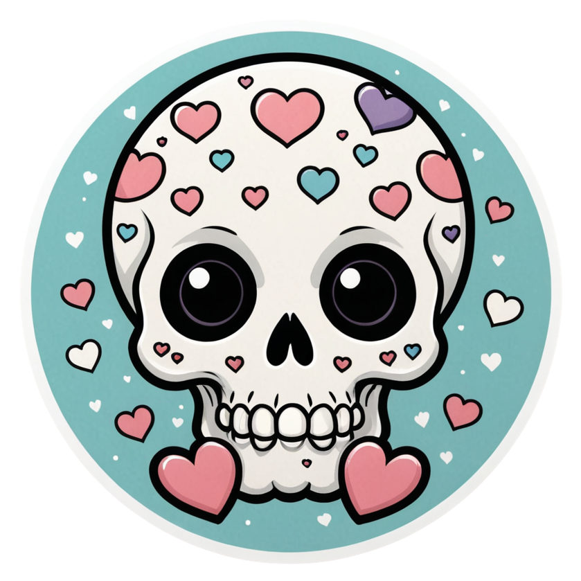 Heart Skull — skull stickers