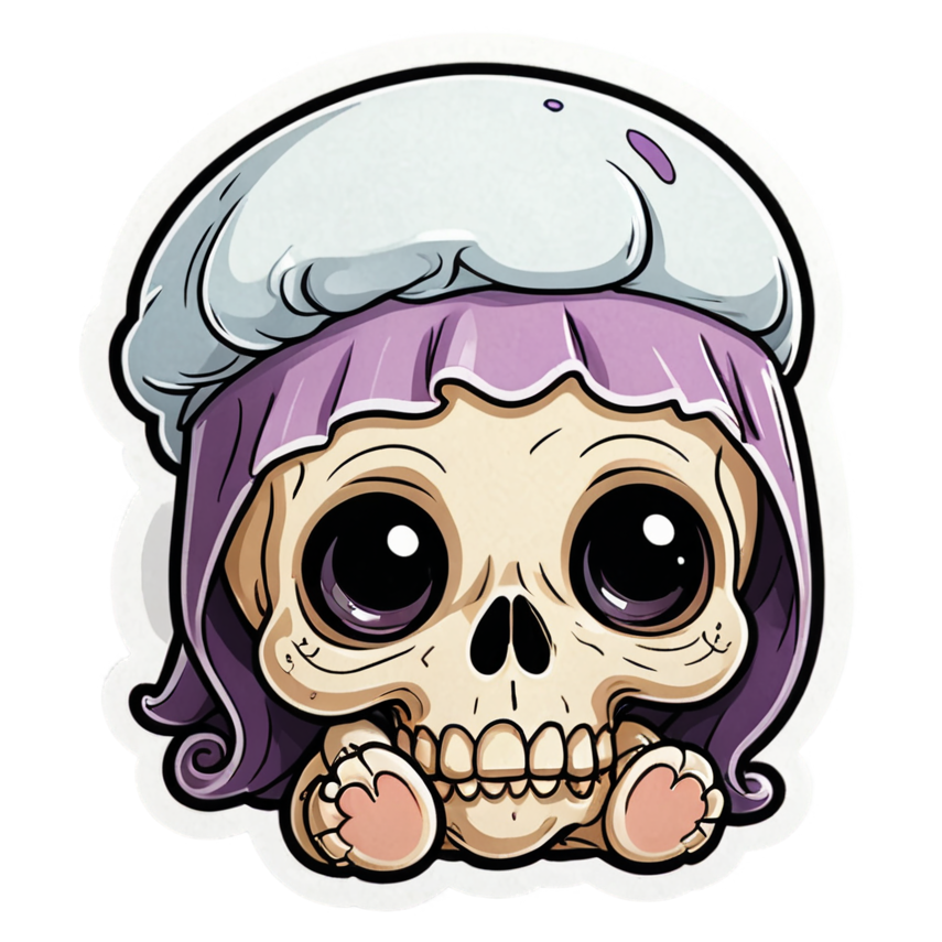 Sleepy Skull — skull stickers
