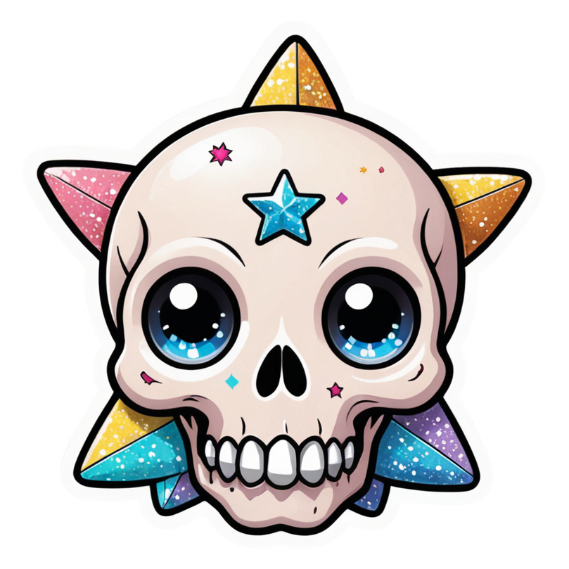 Star-Eyed Skull — skull stickers