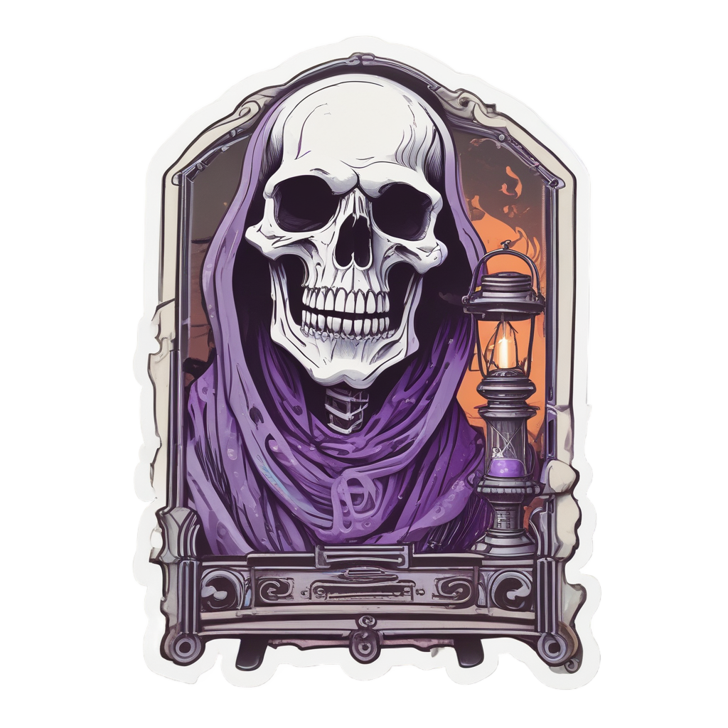 Skull Lantern Artist — reaper skull stickers