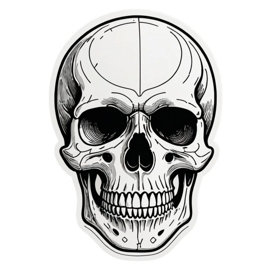 Line Eye Skull — skull stickers