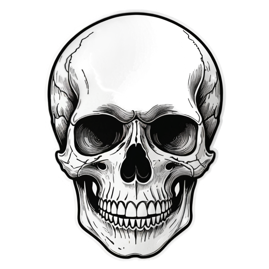 Line Hand Skull — skull stickers