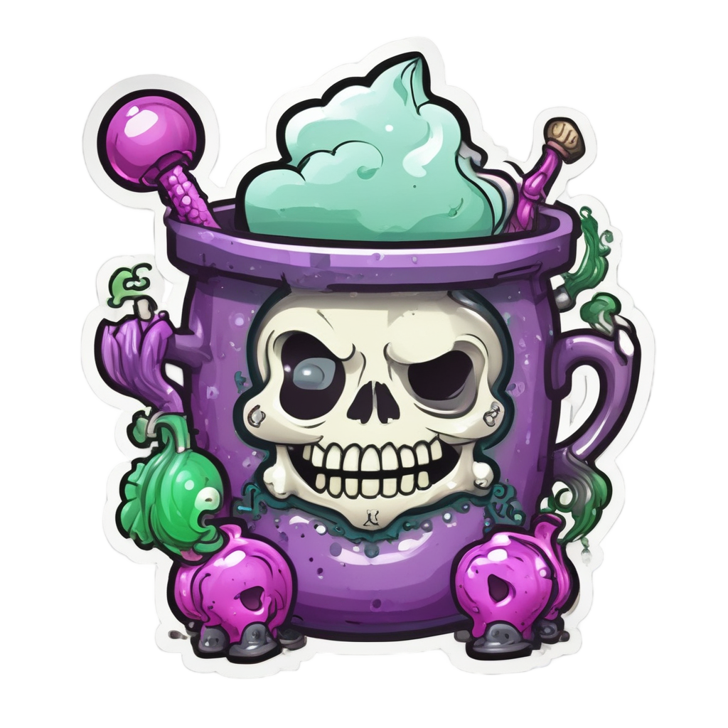 Skull Making Potion — witchy & occult stickers