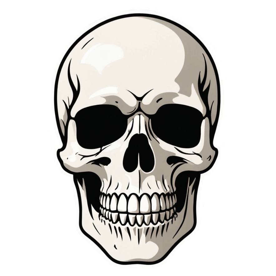 Bauhaus Skull — skull stickers