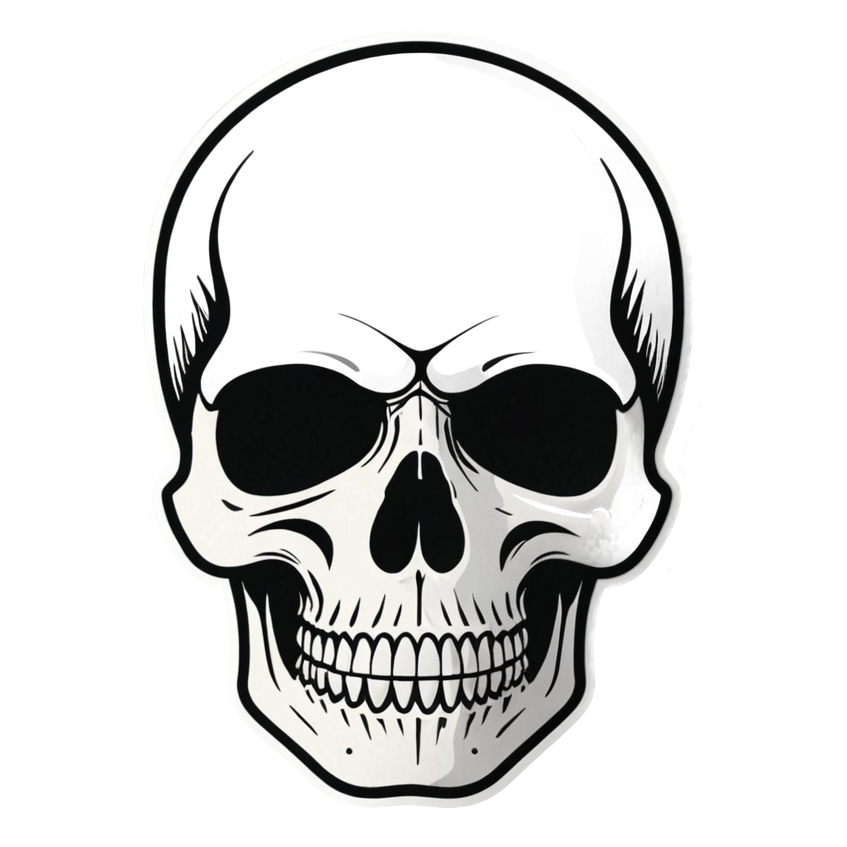 Duotone Skull — skull stickers