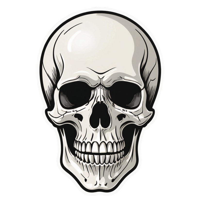 Hairline Skull — skull stickers