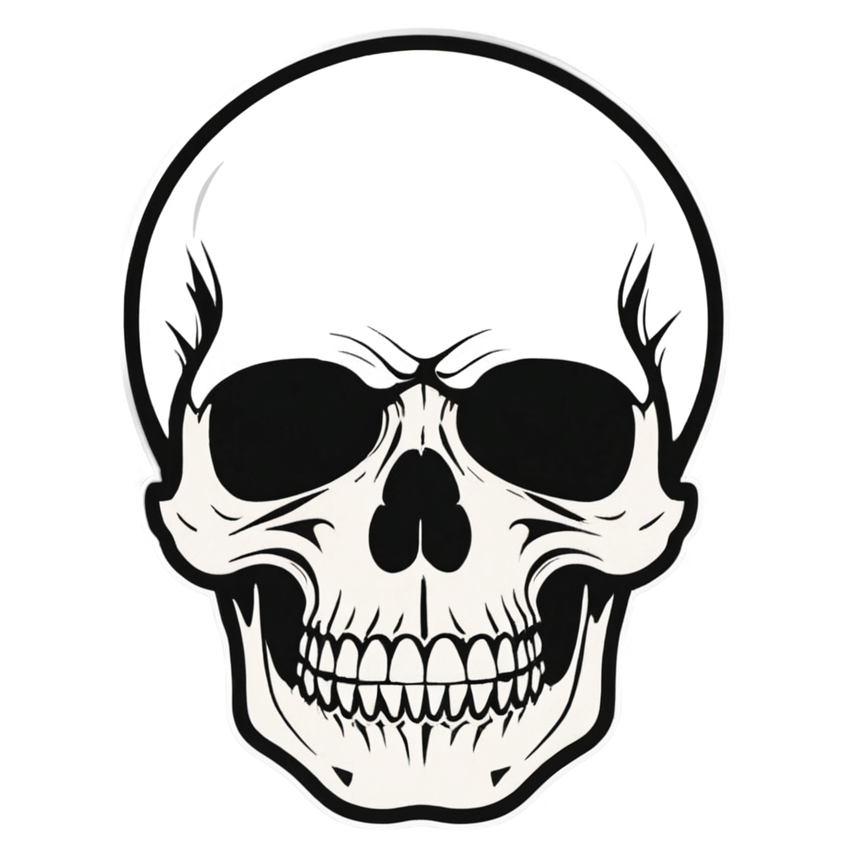 Half Skull — skull stickers
