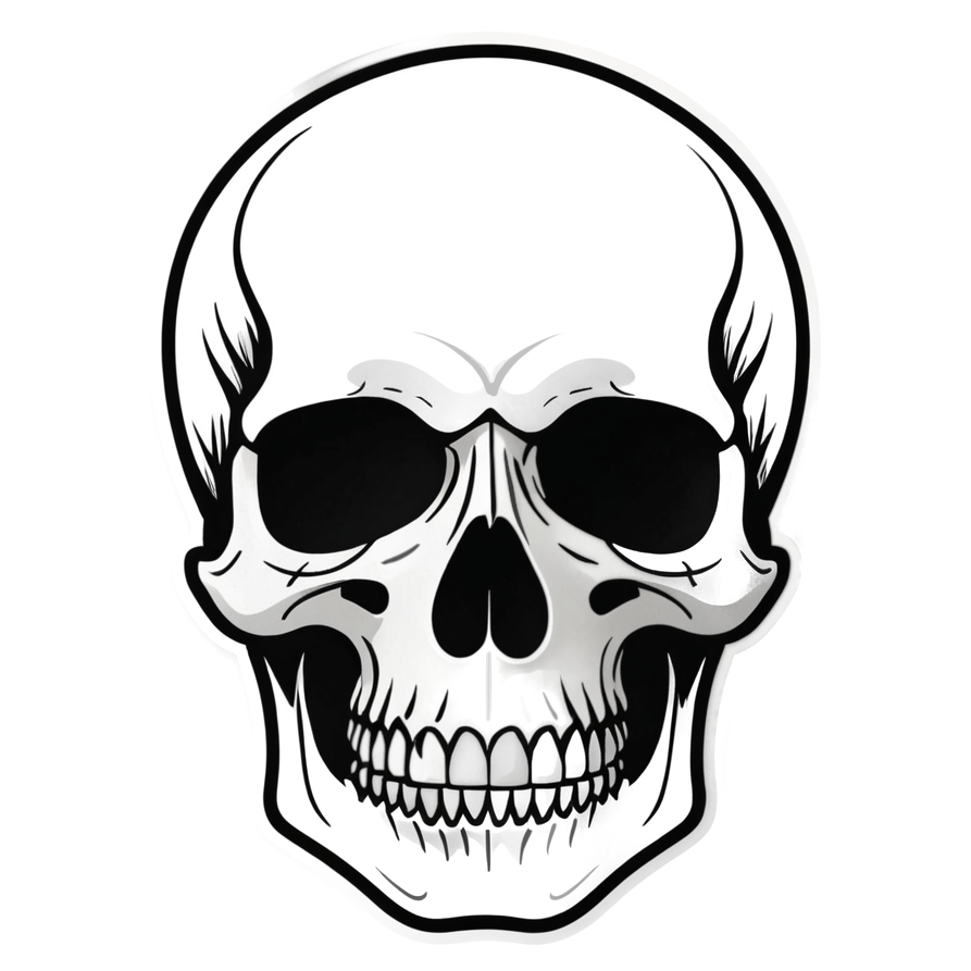 Outline Skull — skull stickers