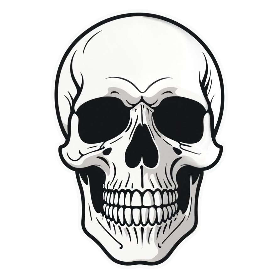 One-Line Skull — skull stickers