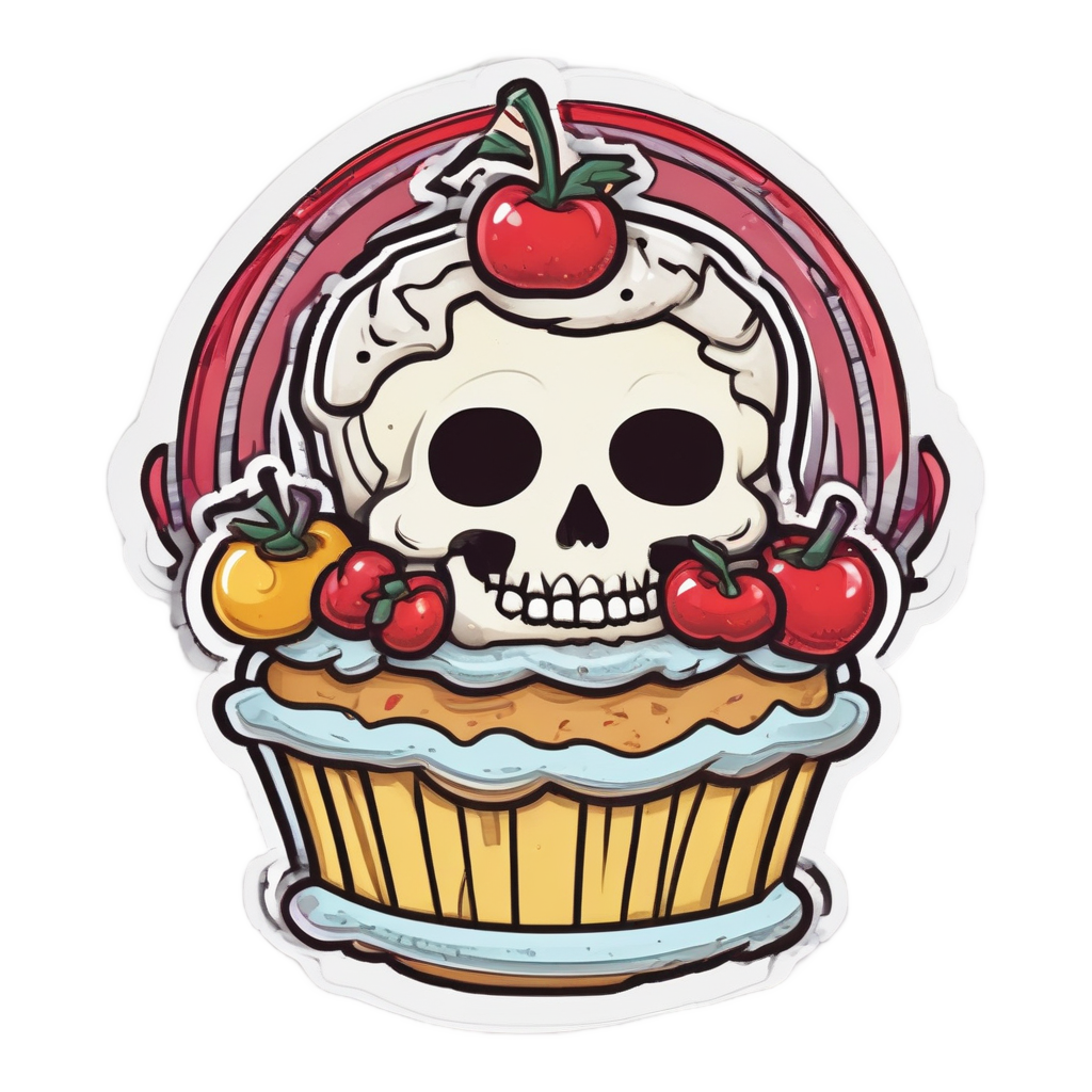 Skull Moon Arch Baker — boho skull stickers