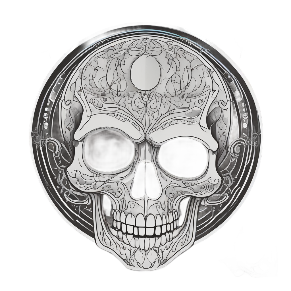 Skull Moon Phases — minimal skull stickers