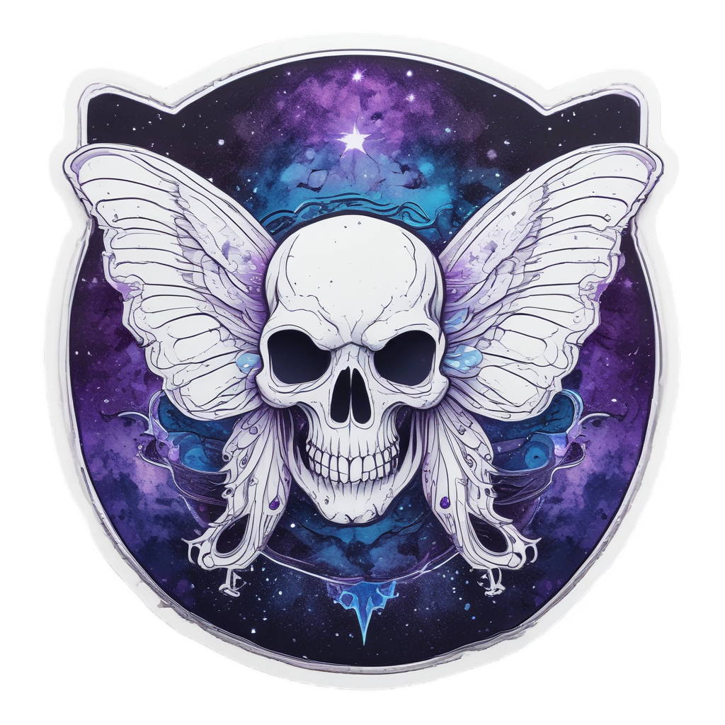 Skull Moth Galaxy — galaxy stickers