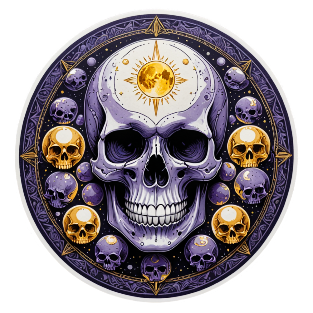 Moon Phase Skull — skull stickers