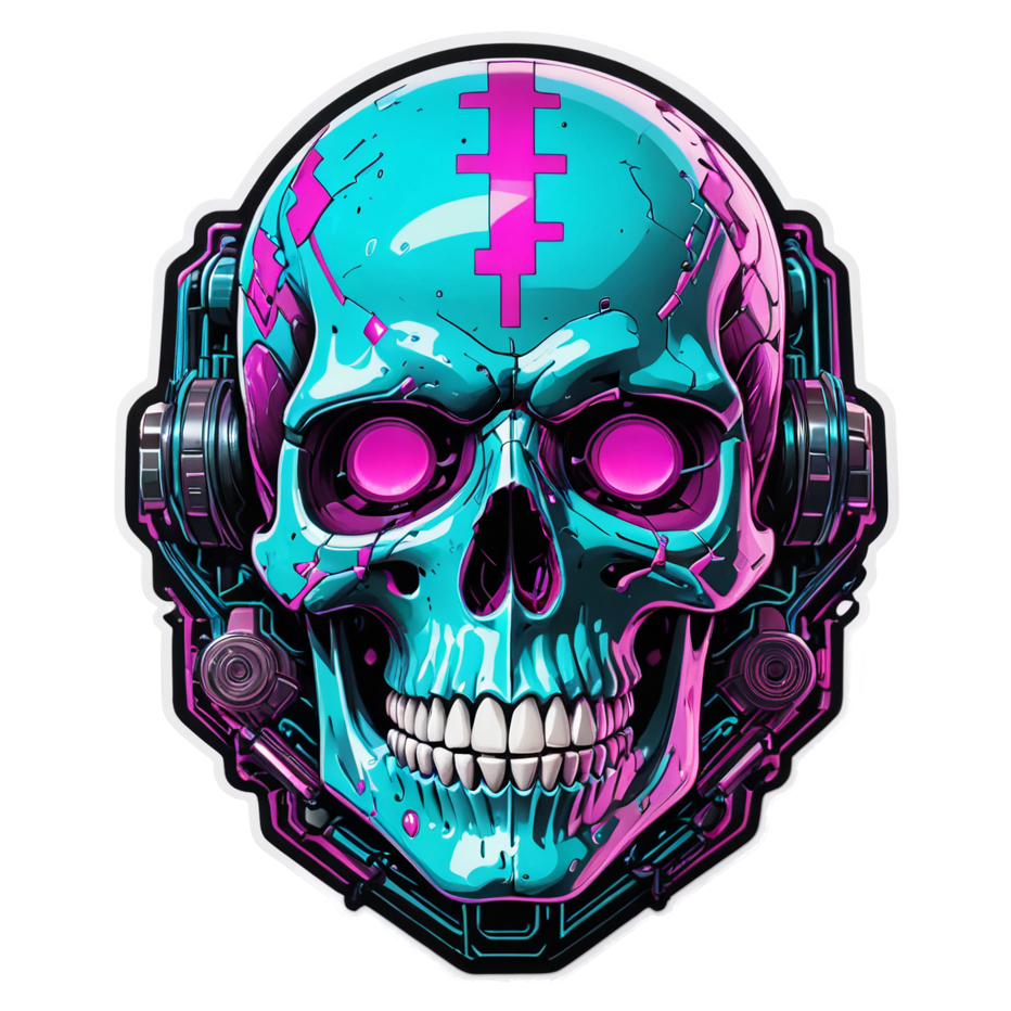 Glitch Skull — skull stickers