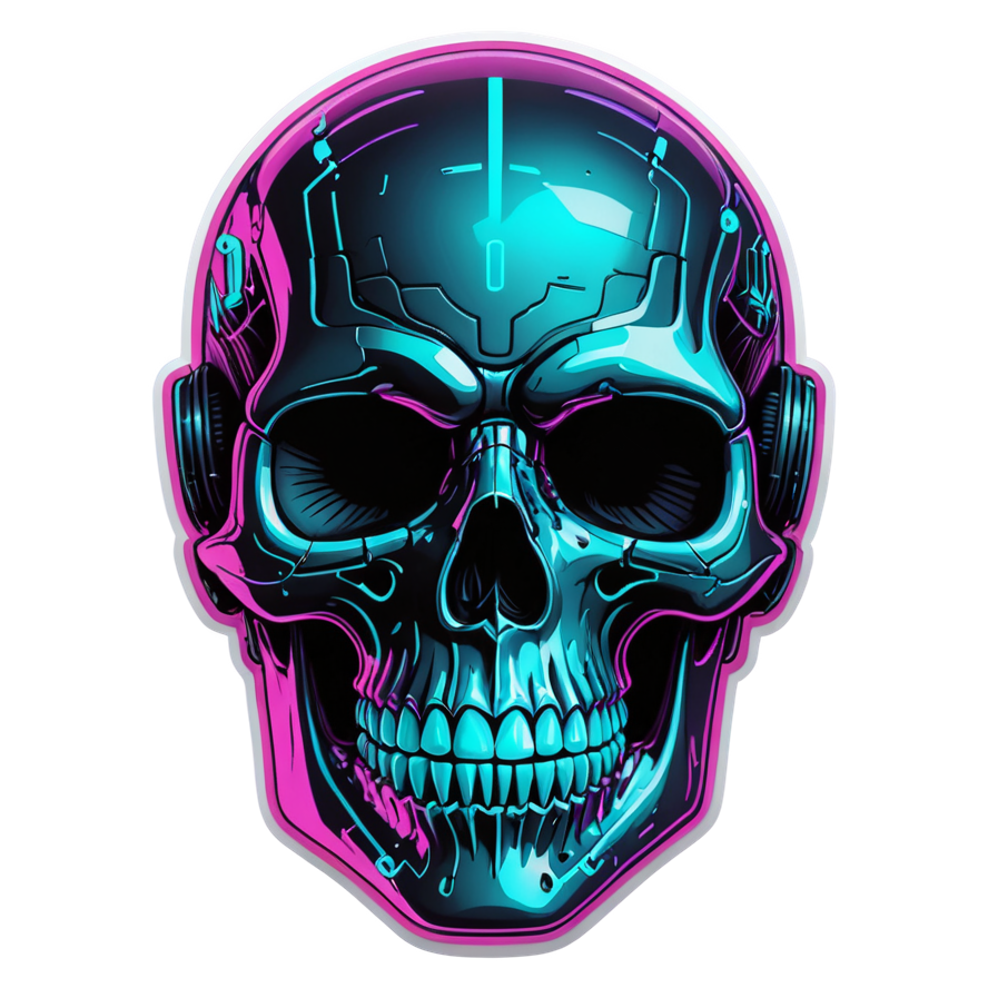 Scanline Skull — skull stickers