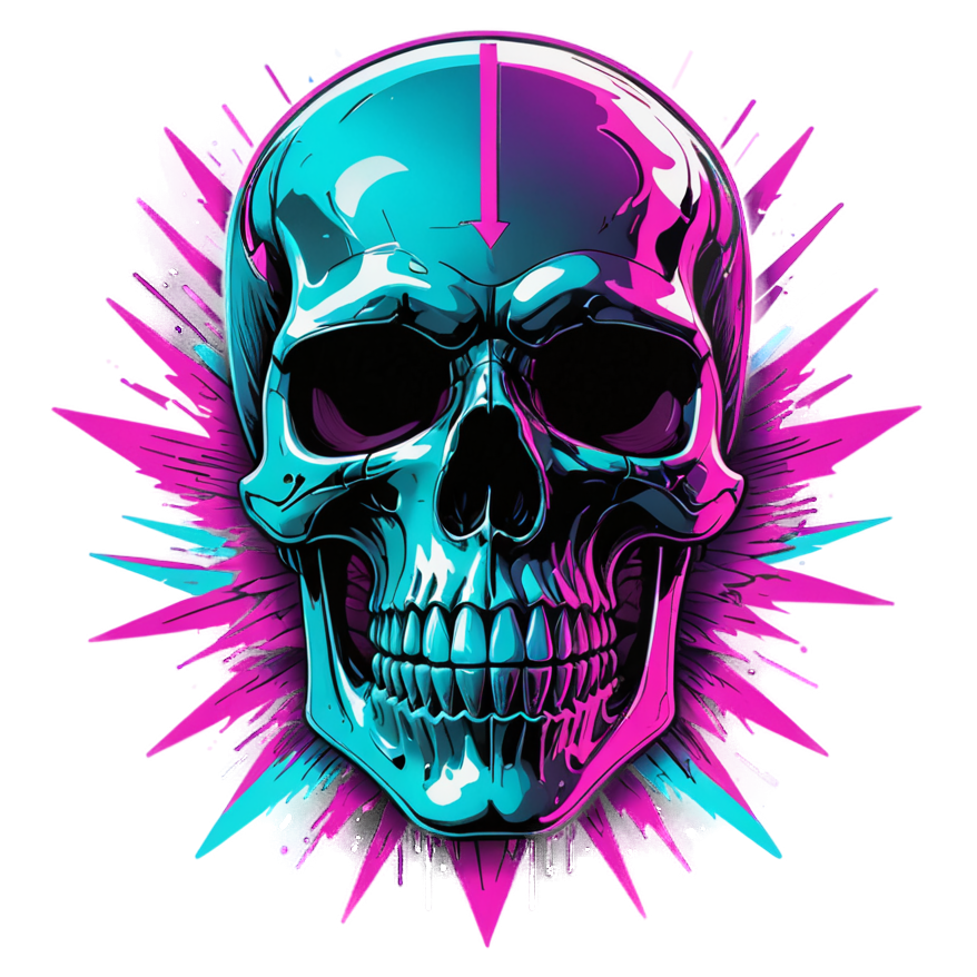 Synthwave Skull — skull stickers