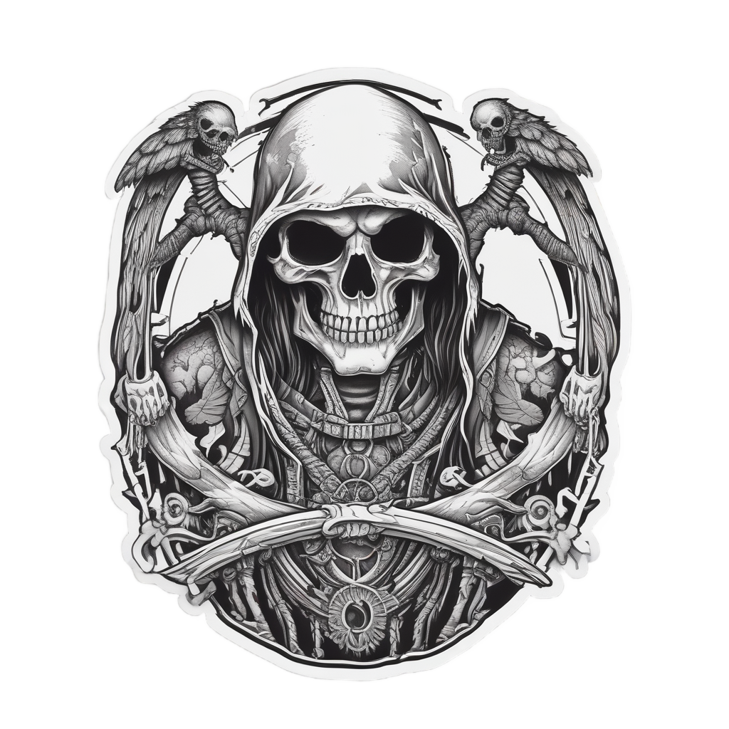 Skull Reaper Angel — reaper skull stickers
