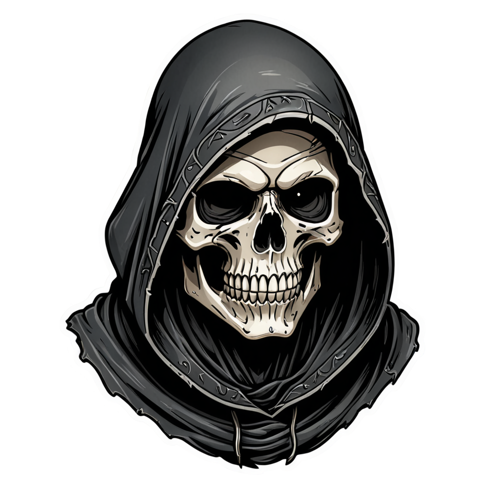 Hooded Reaper — skull stickers