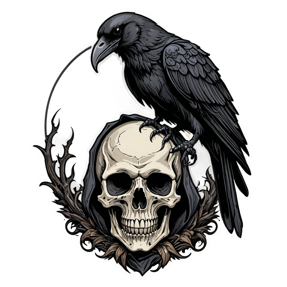 Raven Reaper — skull stickers