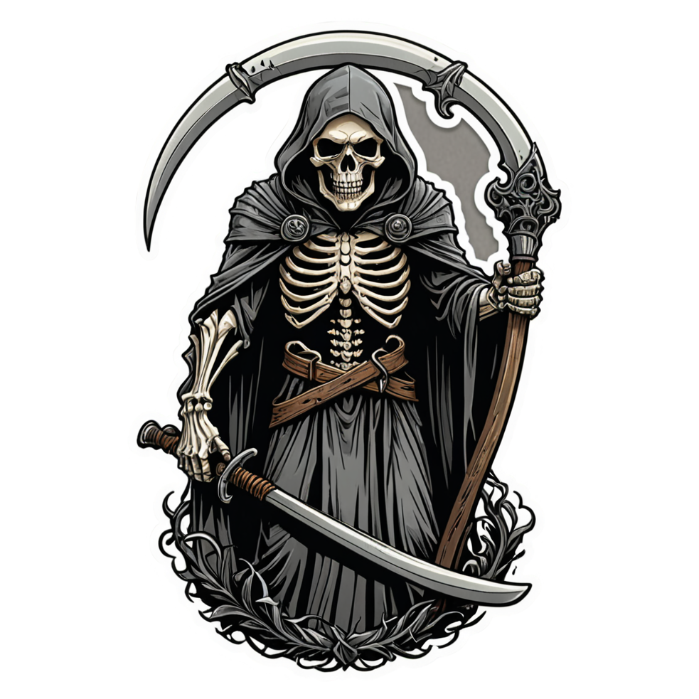 Scythe Reaper — skull stickers