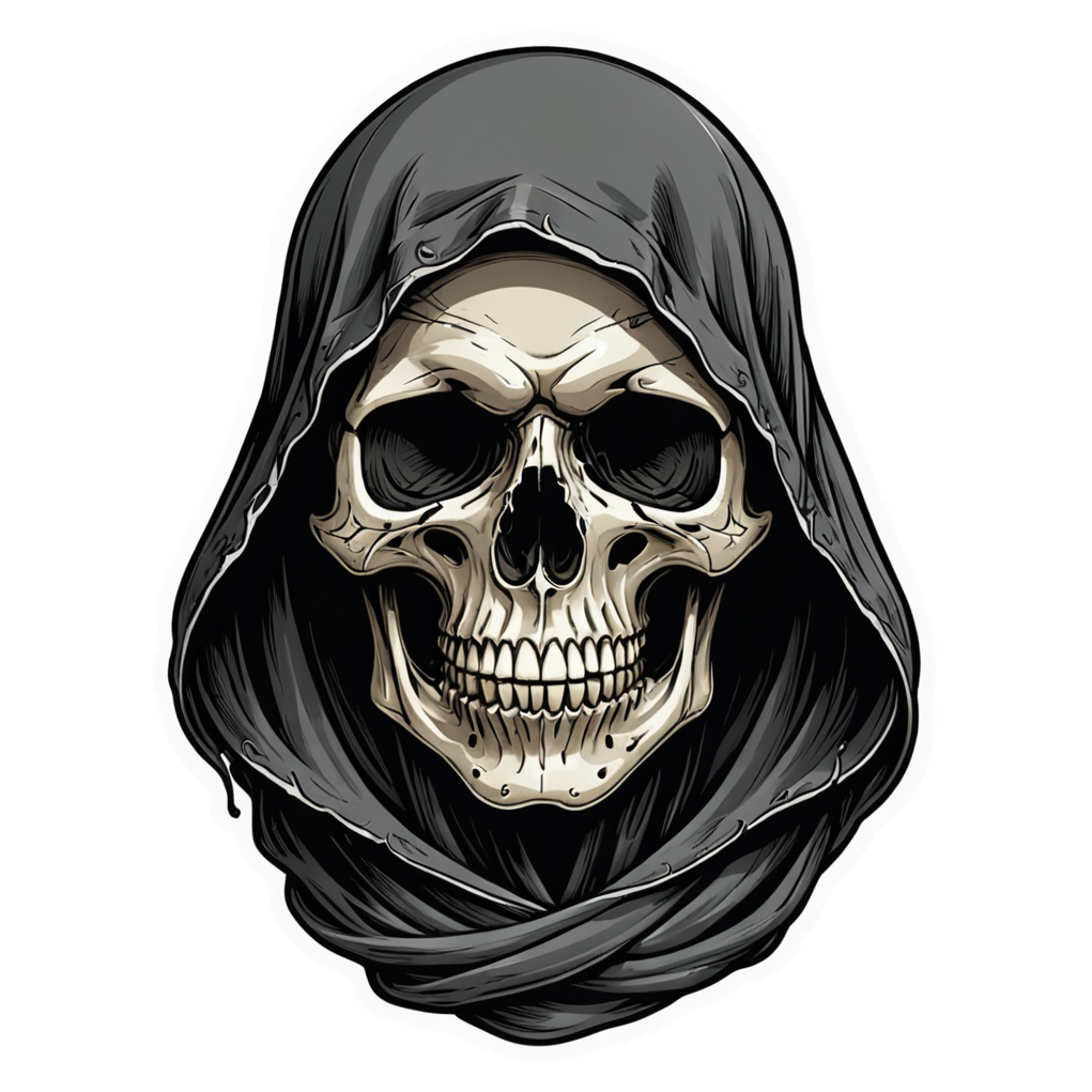Shrouded Reaper — skull stickers