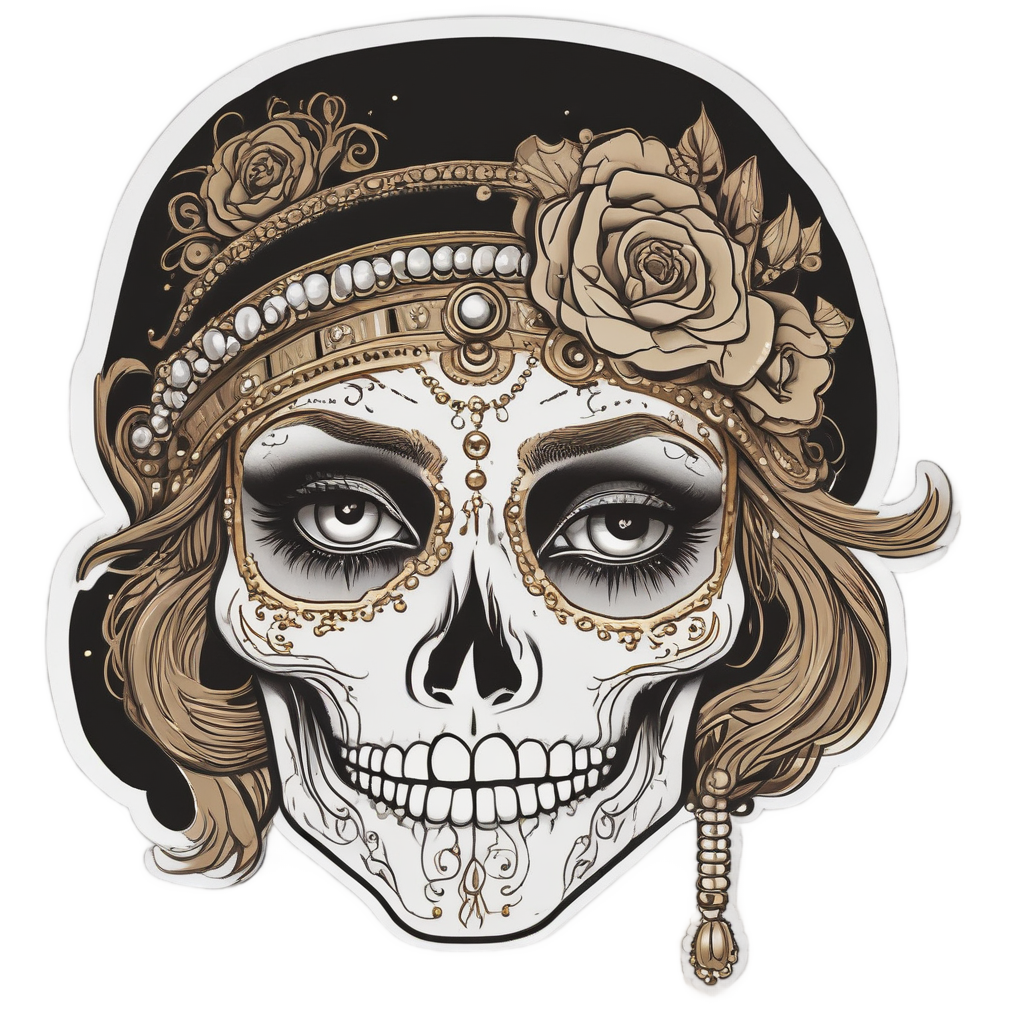 Skull Smokey Eyes — minimal skull stickers