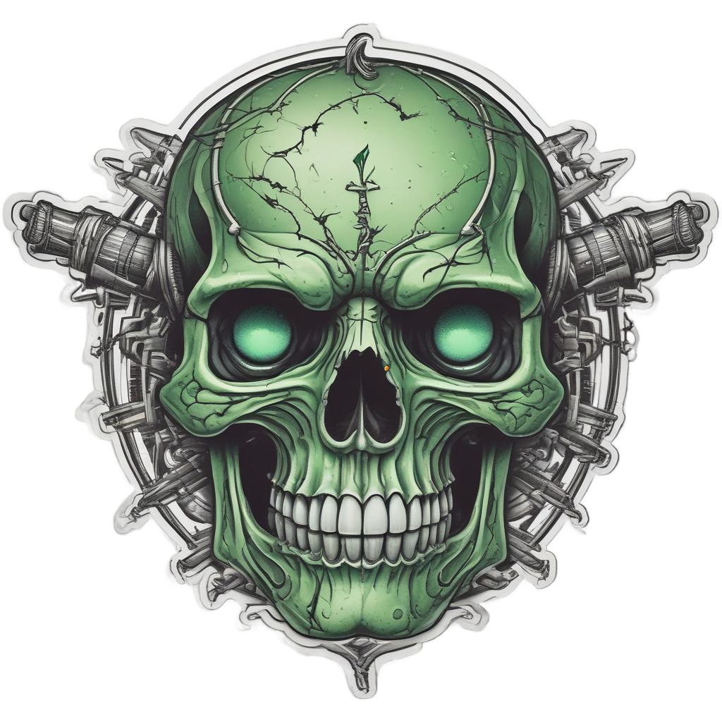 Skull Solo Barb Wire — barbed wire stickers