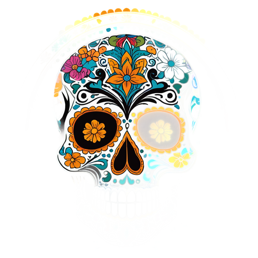 Candle Calavera — skull stickers