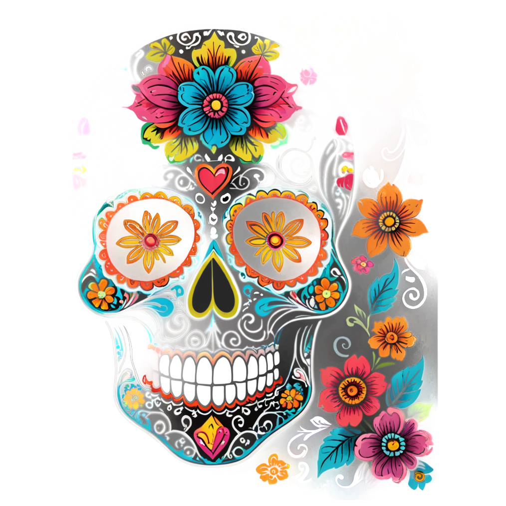 Heart Calavera — skull stickers