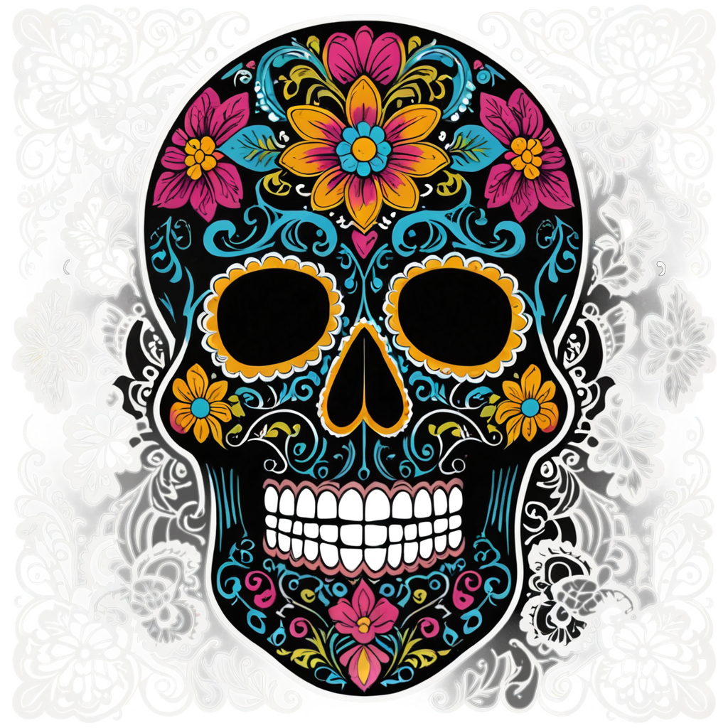 Lace Calavera — skull stickers