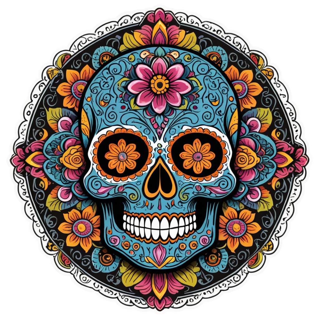Rosette Calavera — skull stickers