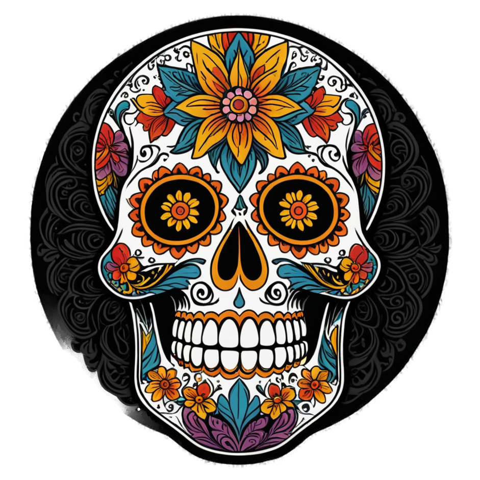Sun Calavera — skull stickers