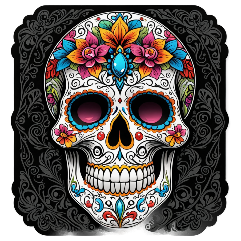 Web Calavera — skull stickers