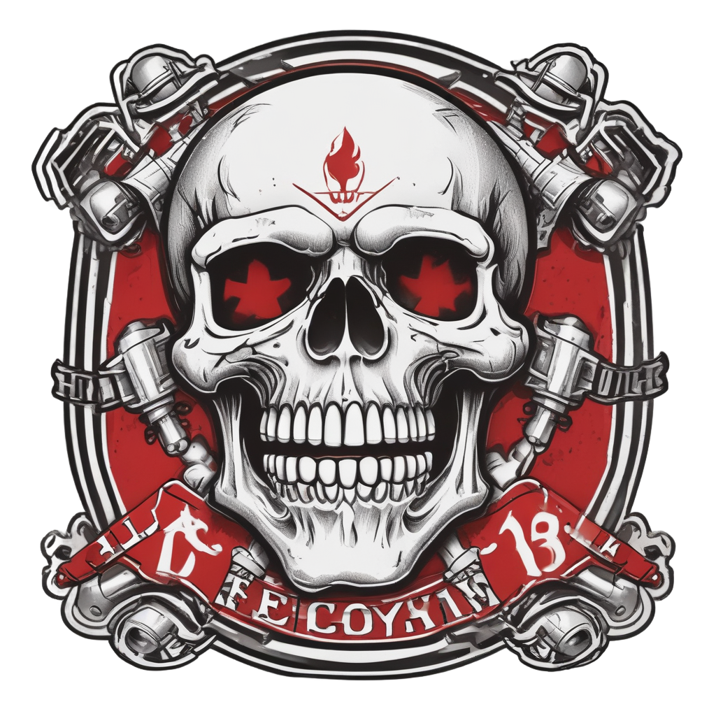 Skull Tank with Dice — biker & chrome skull stickers