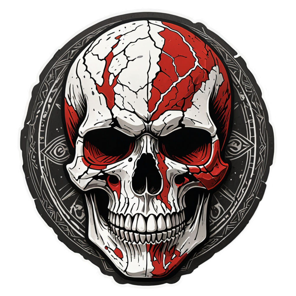Clay War Skull — skull stickers