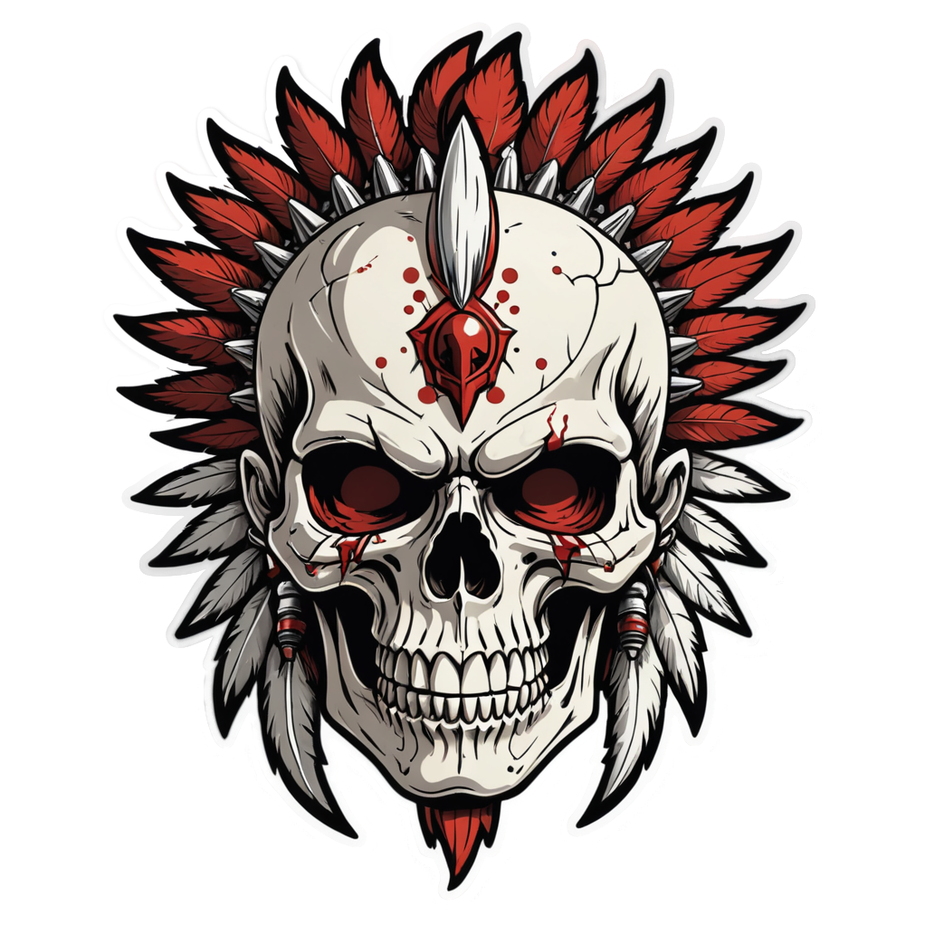 Warhawk Skull — skull stickers