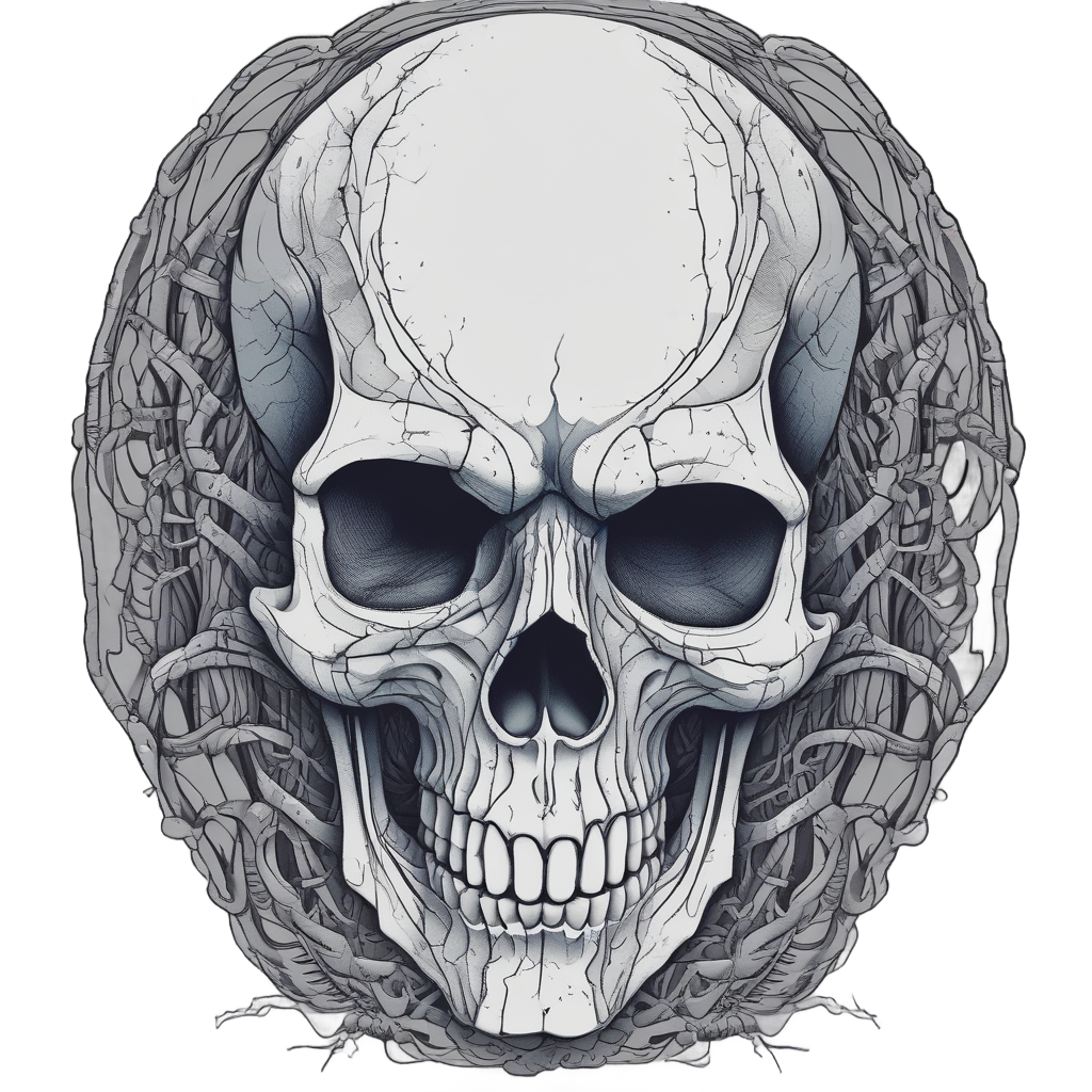 Skull with Barbed Wire Tears — barbed wire stickers