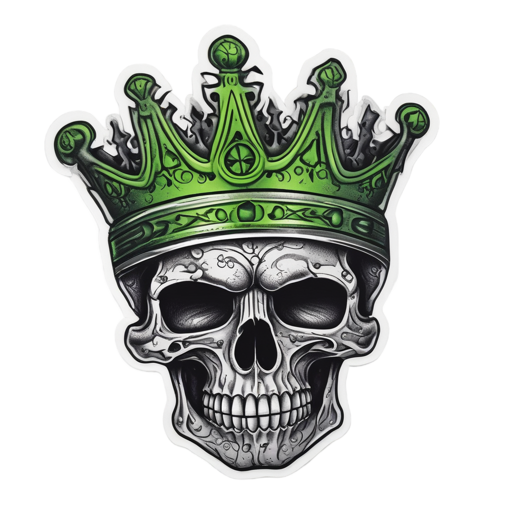 Skull with Biohazard Crown — biohazard stickers